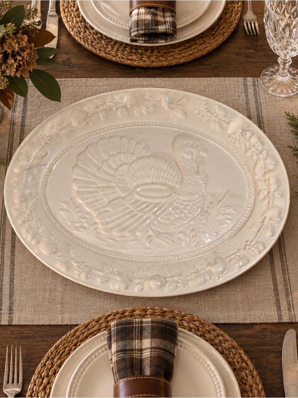 Nantucket Ivory Turkey Platter